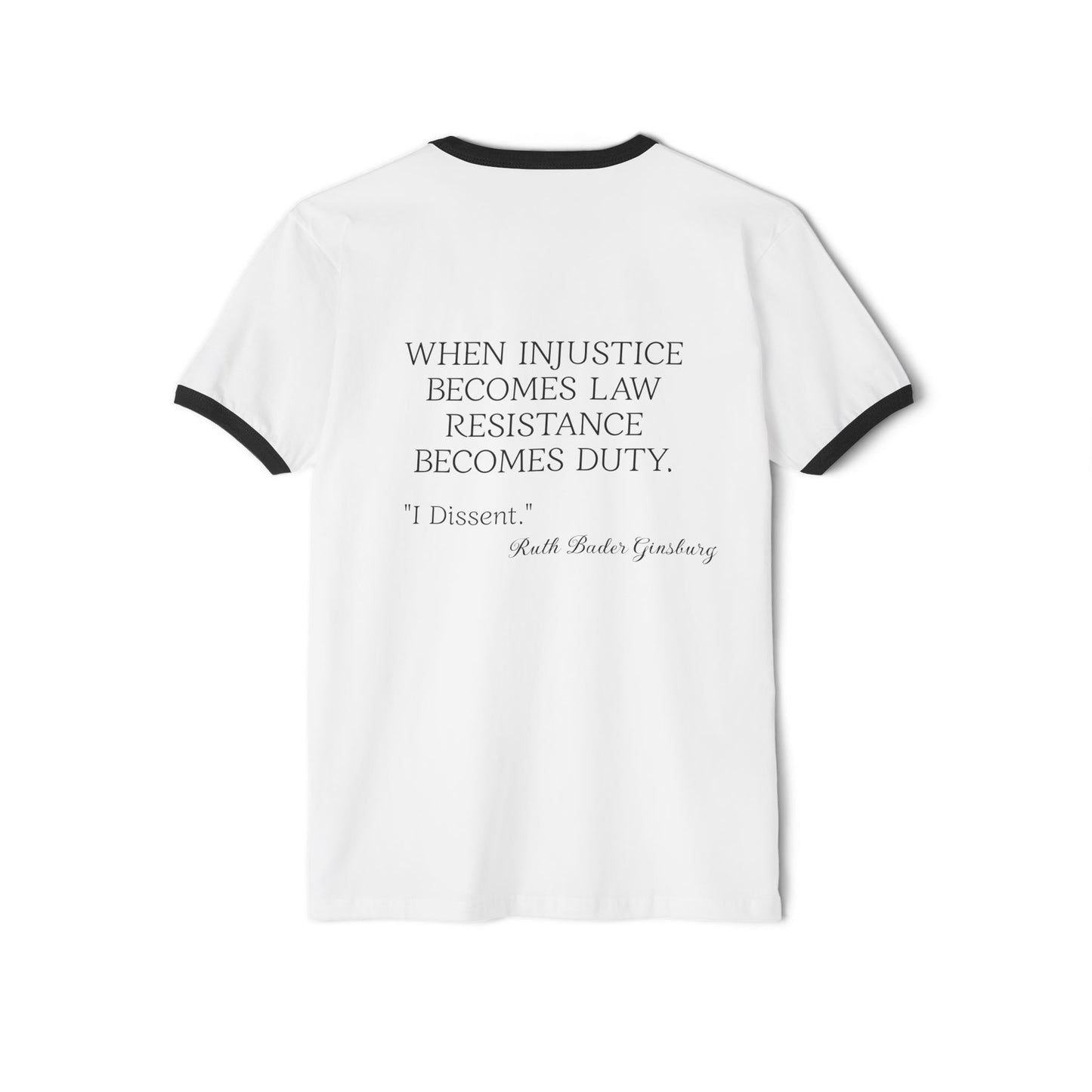 Good Day for Democracy Unisex Cotton Ringer T-Shirt, Political Statement Tee, Activism Apparel, Gift for Advocates, Protest Wear