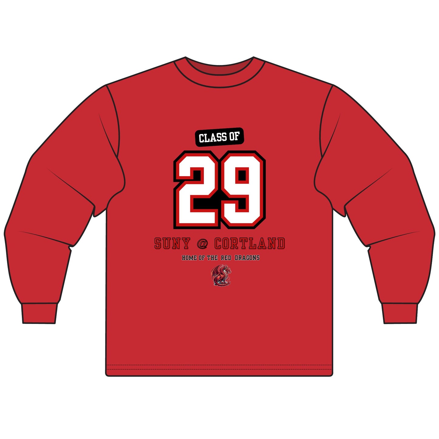 Class of 29 Long Sleeve T-Shirt | SUNY Cortland Alumni Shirt | Unisex College Apparel, Graduation Gift, School Spirit Wear, Cozy Lounge Tee,