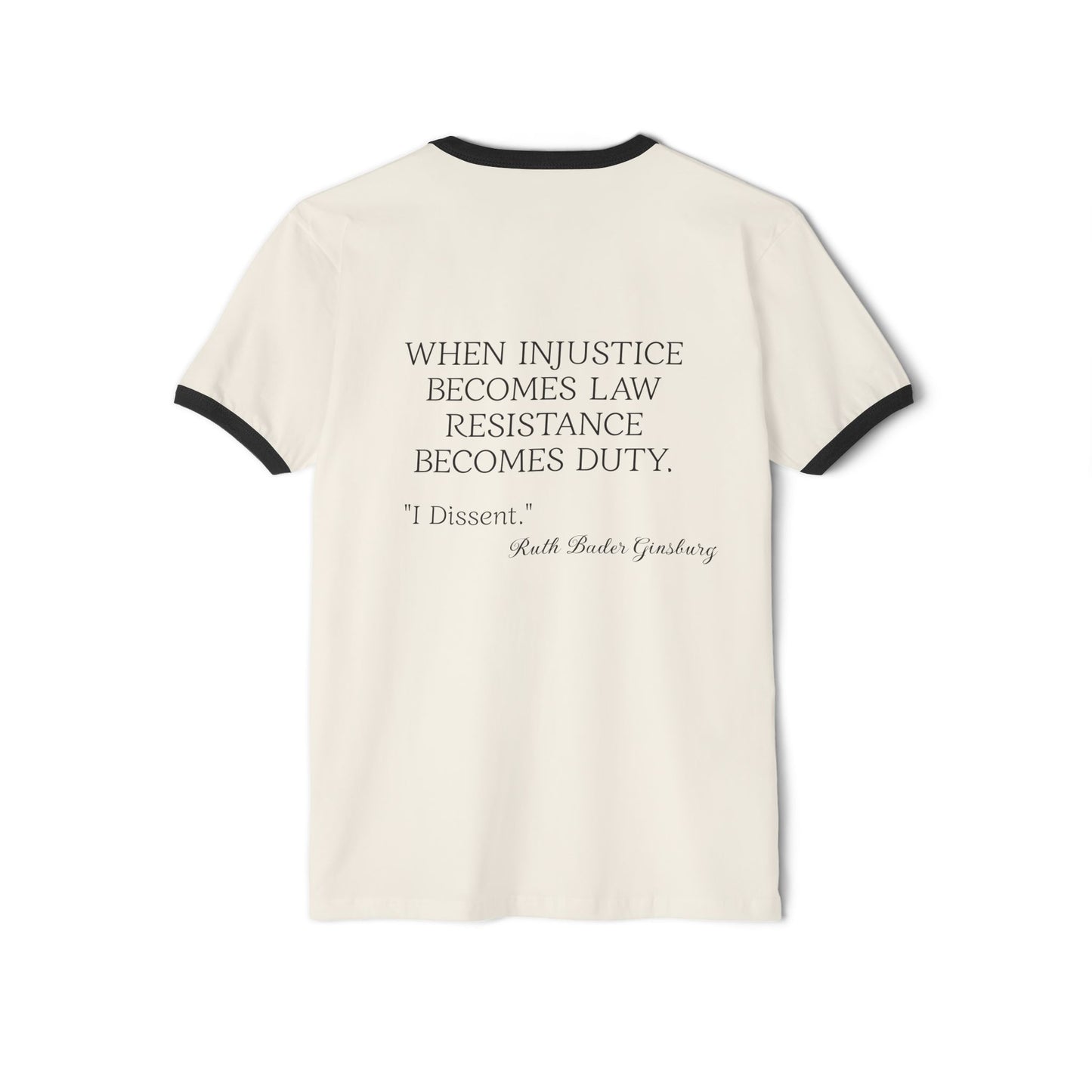 Good Day for Democracy Unisex Cotton Ringer T-Shirt, Political Statement Tee, Activism Apparel, Gift for Advocates, Protest Wear