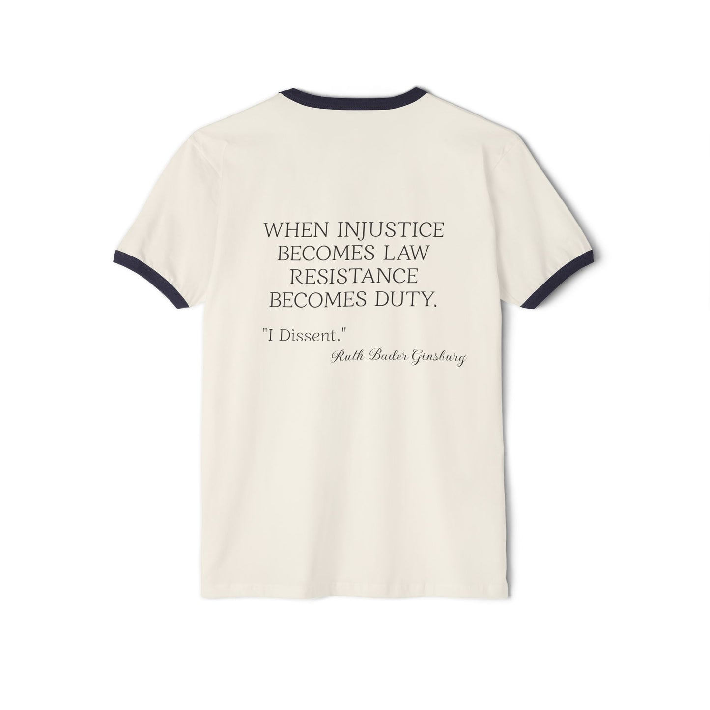 Good Day for Democracy Unisex Cotton Ringer T-Shirt, Political Statement Tee, Activism Apparel, Gift for Advocates, Protest Wear