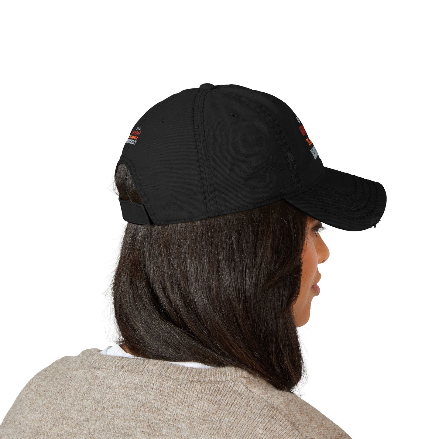 Empowering Distressed Dad Hat - It's a Good Day to Protect Democracy, Casual Wear, Political Cap, Gift for Activists, Unisex Fashion