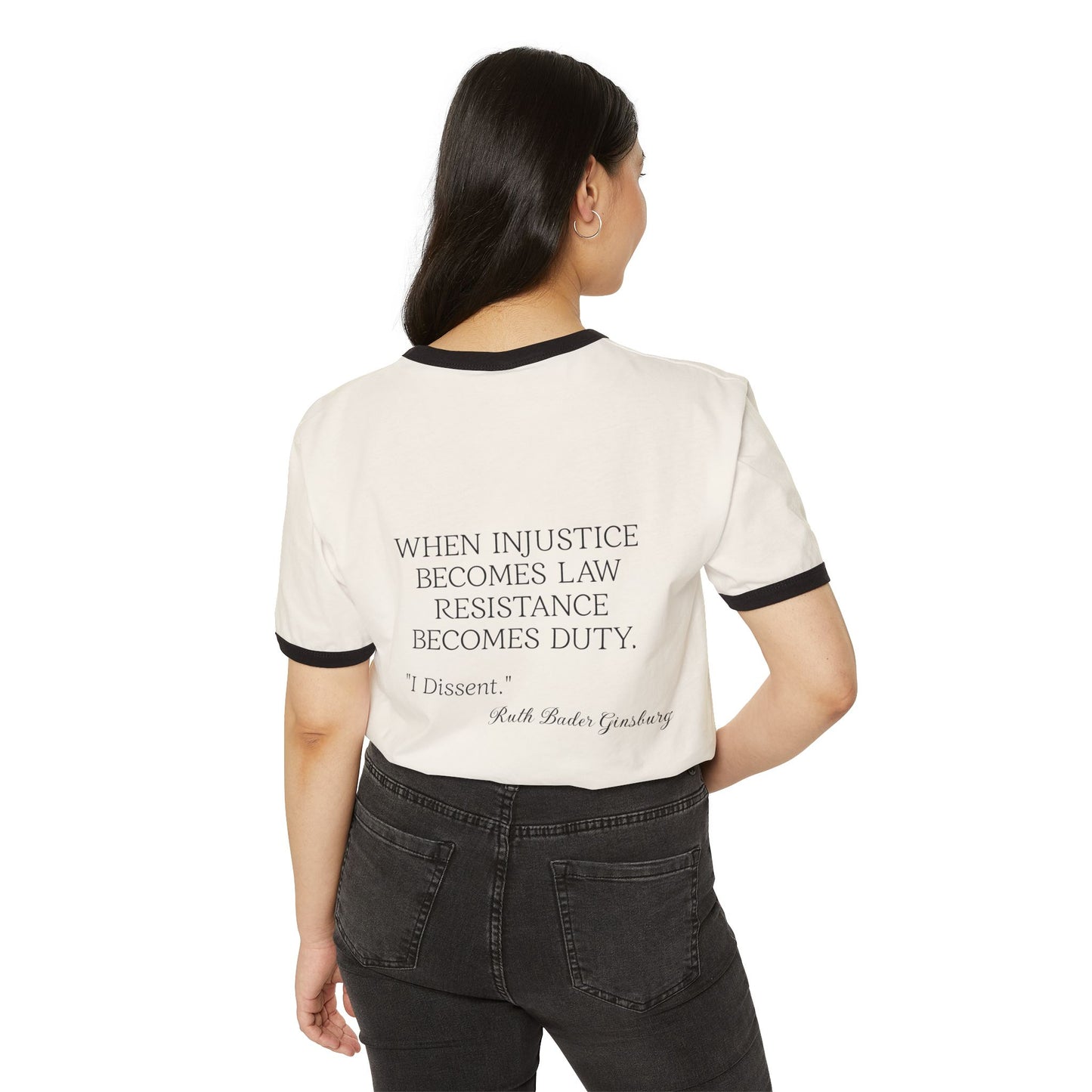 Good Day for Democracy Unisex Cotton Ringer T-Shirt, Political Statement Tee, Activism Apparel, Gift for Advocates, Protest Wear