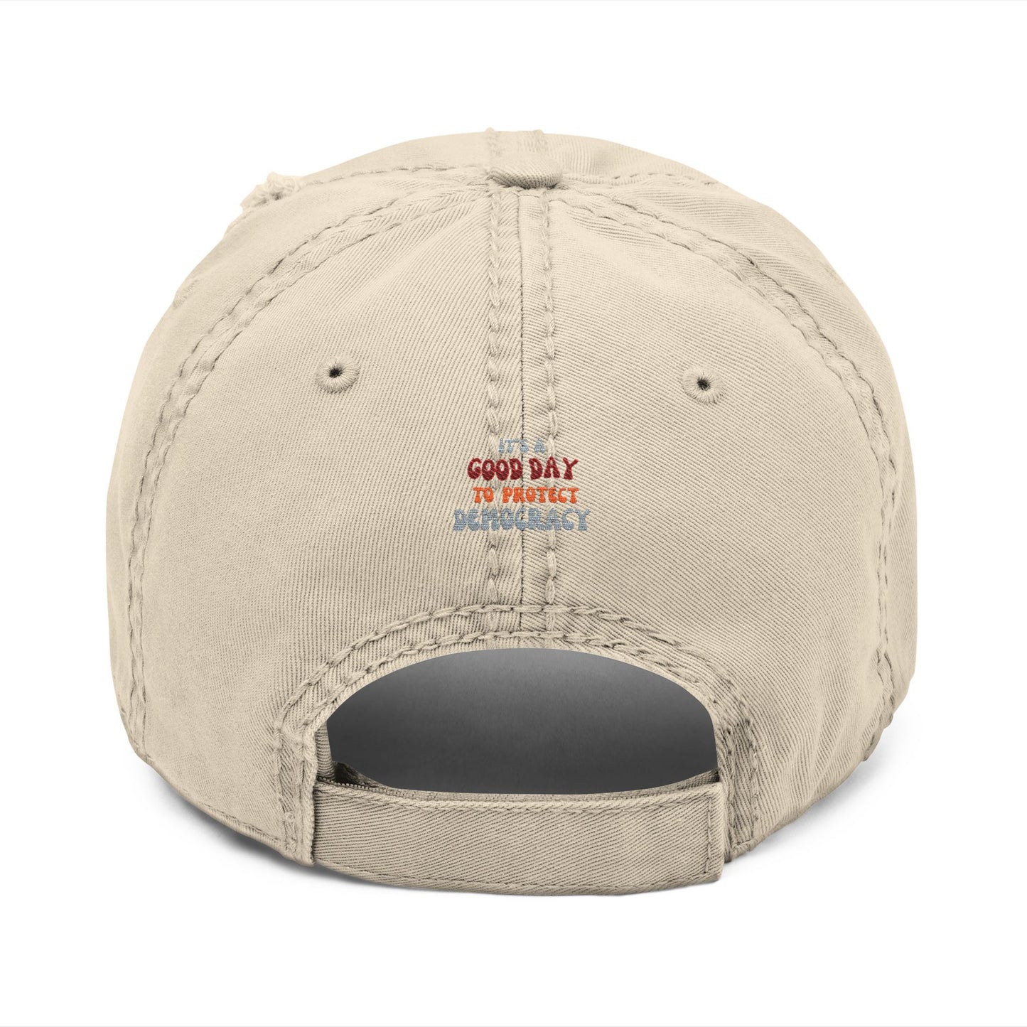 Empowering Distressed Dad Hat - It's a Good Day to Protect Democracy, Casual Wear, Political Cap, Gift for Activists, Unisex Fashion