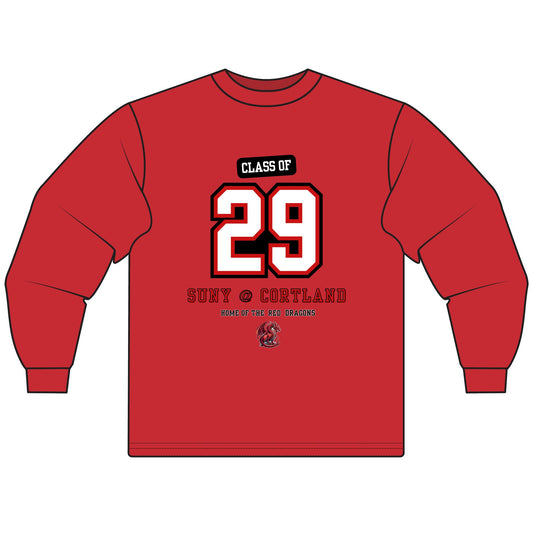 Class of 29 Long Sleeve T-Shirt | SUNY Cortland Alumni Shirt | Unisex College Apparel, Graduation Gift, School Spirit Wear, Cozy Lounge Tee,