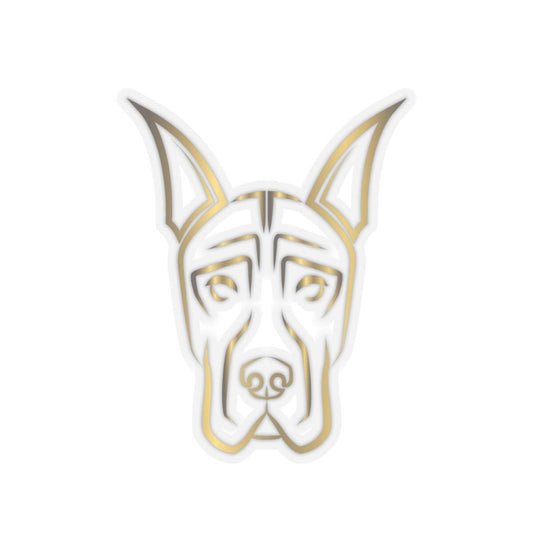 SUNY Albany Danes Kiss-Cut Stickers, Laptop Decal, Pet Lover Gift, Gold Foil Design, Dog Decoration