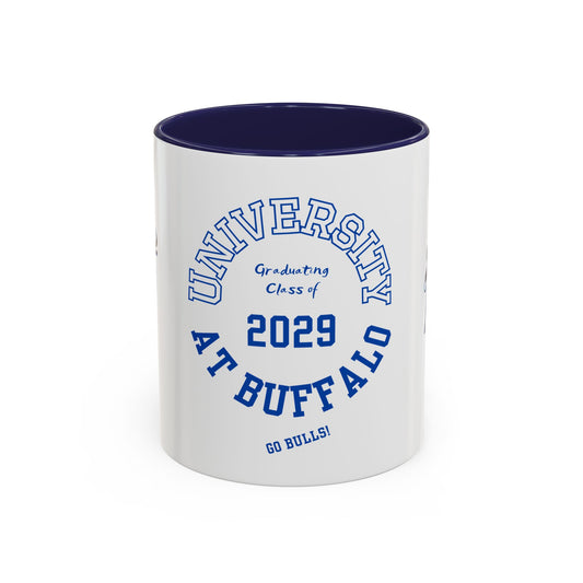 Graduation Coffee Mug for University of Buffalo, Class of 2029, Go Bulls! Gift for Grads, College Student Mug, Custom Ceramics