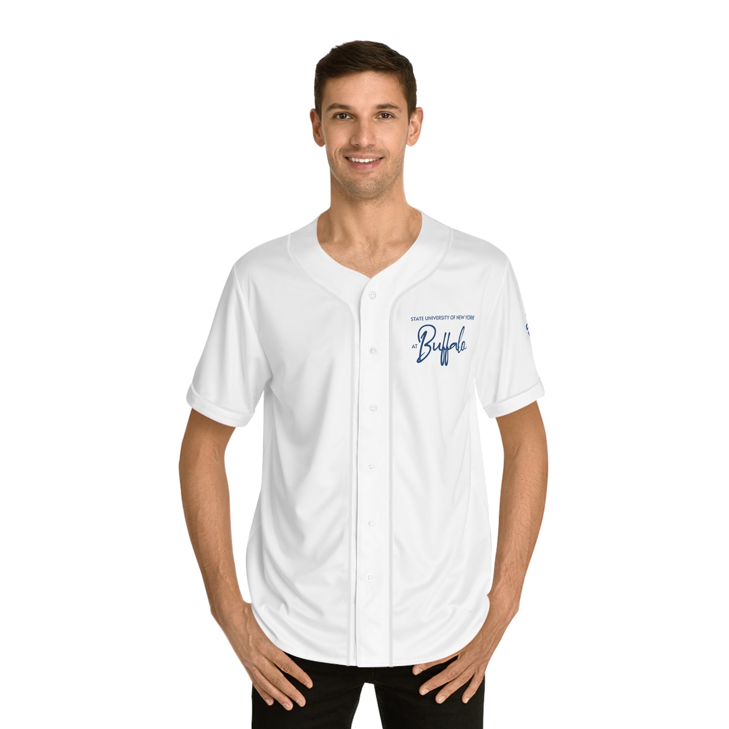 SUNY University at Buffalo Pride Men's Baseball Jersey, Univerity Pride Apparel, New York College Swag, Buffalo Bulls Jersey, UB Shirt